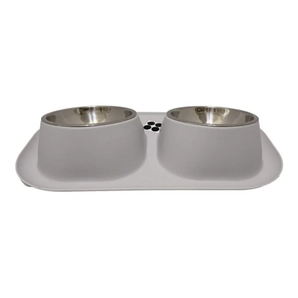 Raised Double Bowl Dog/Cat Feeder